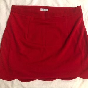NWOT Tobi Red Skirt